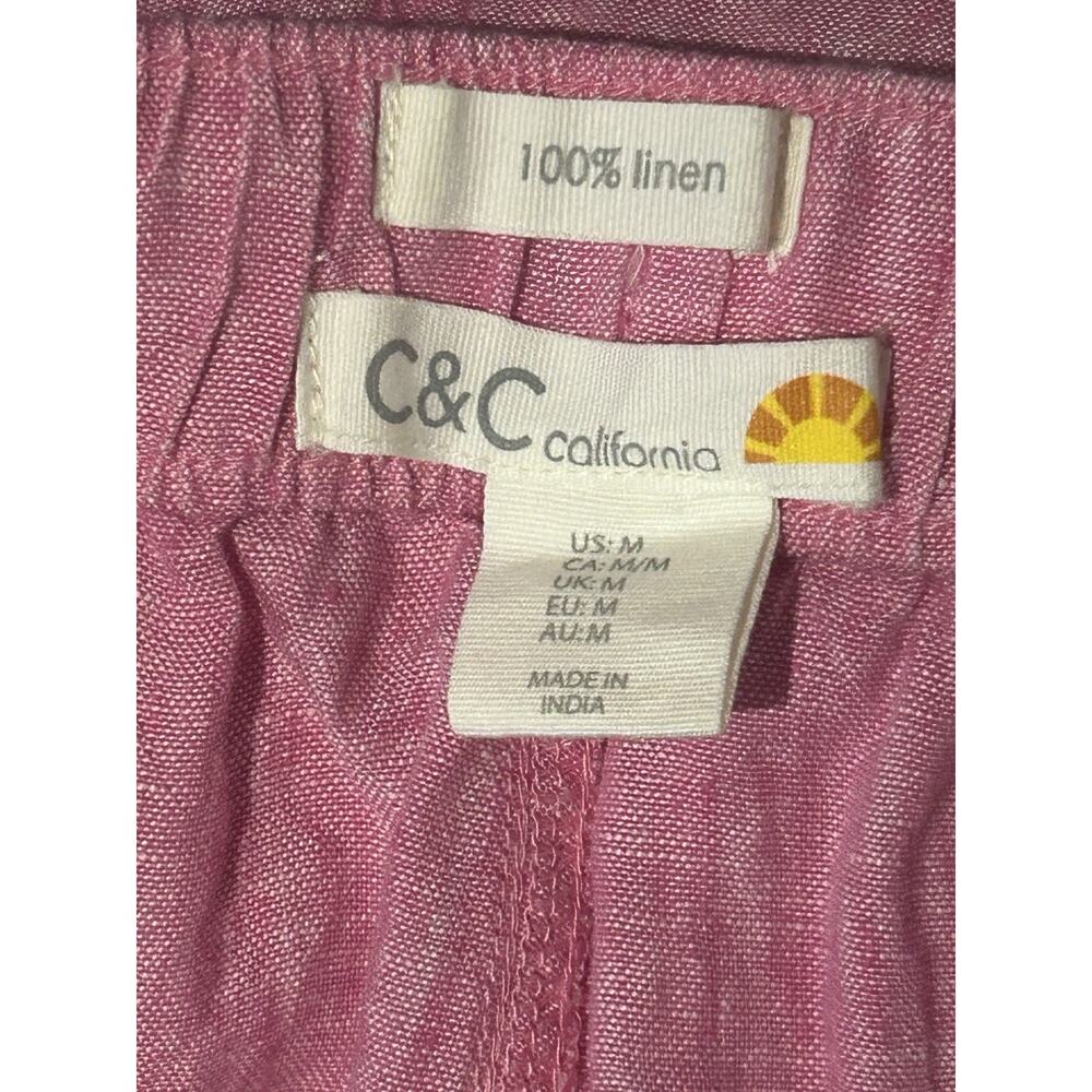 C & C California Linen Light Pink Shorts Women's size M - Picture 3 of 3